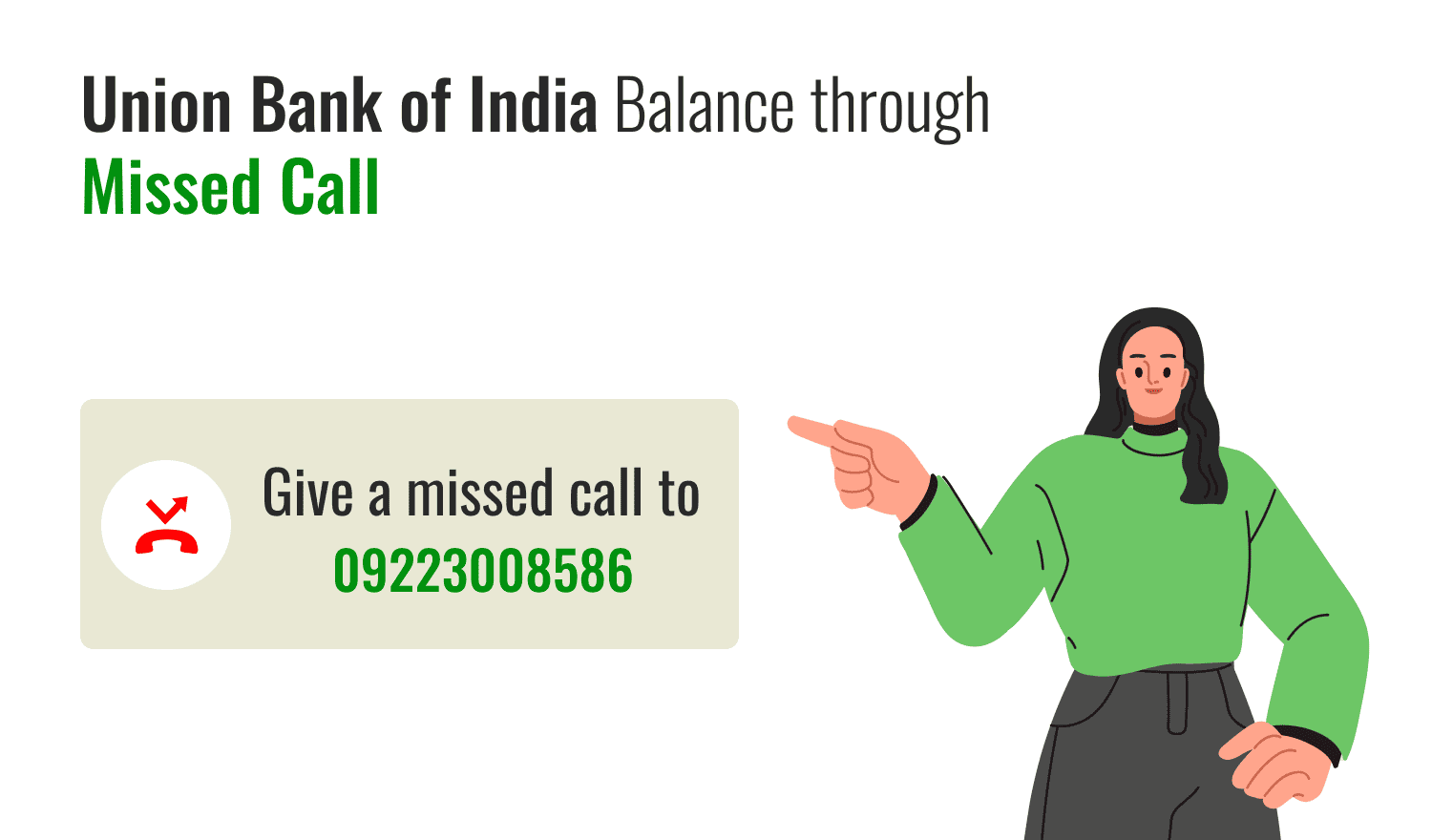 Union Bank of India Balance Check through Missed Call